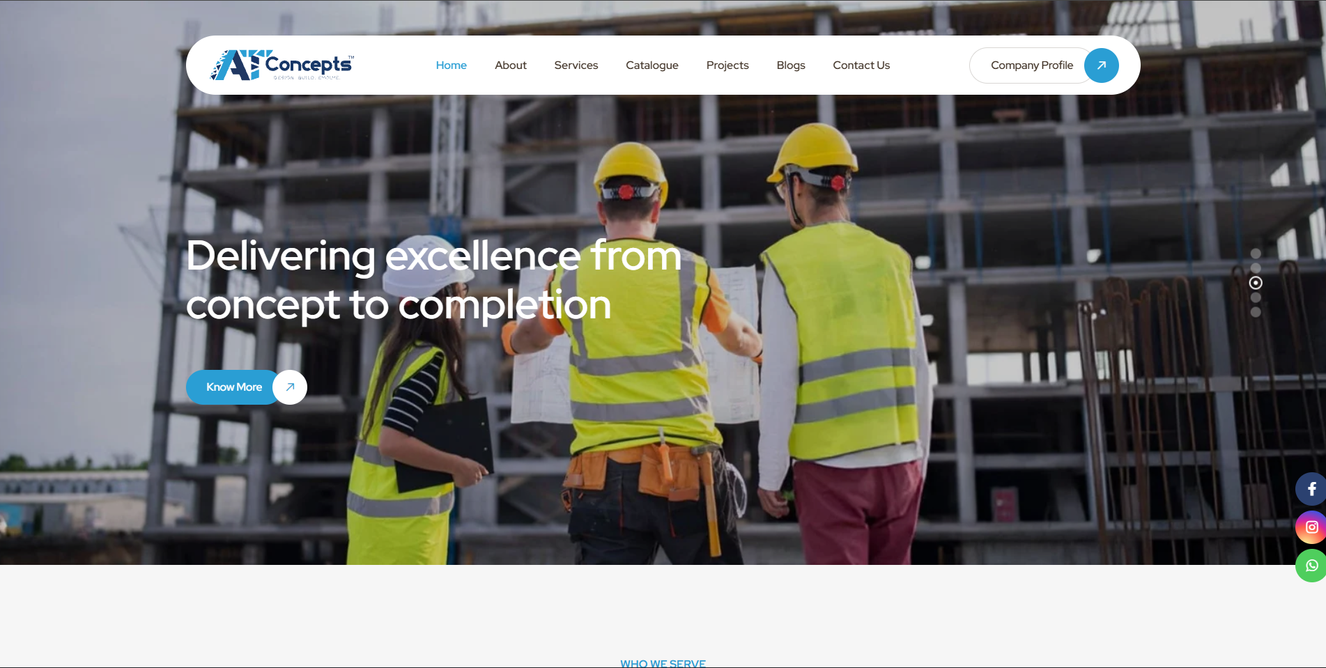 AT Concepts Interior Design website delivering excellence from concept to completion